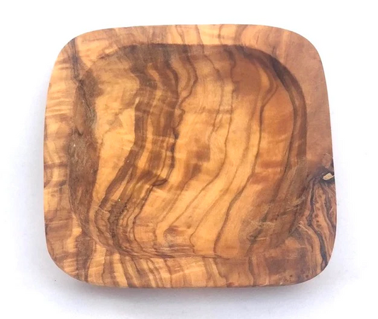 Olive Wood Dipping Bowl Square 3"